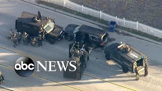 San Bernardino Shooting Suspects Violent Standoff with Police [upl. by Imhskal]