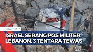 Pos Militer Lebanon Hancur Oleh Serangan Udara Israel [upl. by Akirdnuhs]