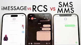 iMessage Vs RCS Vs SMSMMS Messages Comparison Review [upl. by Wandie]