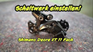 Ebike EMTB Shimano Deore XT 11 Fach Schaltwerk einstellen [upl. by Liew817]