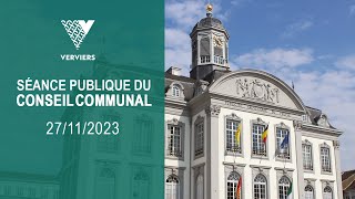 Conseil Communal  Ville de Verviers  27 novembre 2023 [upl. by Llerrom343]