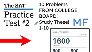 SAT Reading and Writing Questions FROM CollegeBoard Review SAT Practice test 2 110 [upl. by Llennyl938]