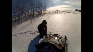 Polaris Switchback 600 Buried In Slush Shell Lake Sask [upl. by Dewar300]