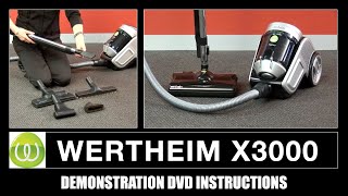 Wertheim X3000 Bagless Vacuum Cleaner Instructions For Use DVD [upl. by Chet]