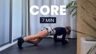 7 MIN bodyweight deep core workout [upl. by Yaras]