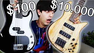 100 Bass Guitar Vs 10000 Bass Guitar [upl. by Omle362]