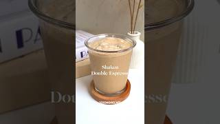 Shaken Double Espresso homecafe icedlatte coffee coffeetime [upl. by Anahahs]