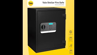 Yale Stellar580DB2 Fire Resistance Safe  Setup Fingerprint [upl. by Annelak]