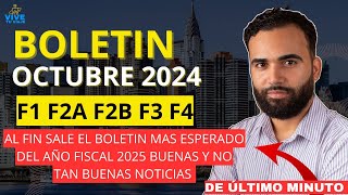 BOLETIN DE VISAS OCTUBRE 2024 AL FIL SALE EL BOLETIN MAS ESPERADO BUENAS Y NO TAN BUENAS NOTICIAS [upl. by Eriuqs]