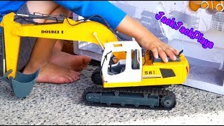 Surprise Excavator Toy Unboxing  RC Construction Truck for Kids  JackJackPlays [upl. by Piks]