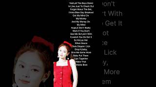 Whistle Jennie rap Lyrics whistle blackpink lyrics rap shorts [upl. by Akerehs]