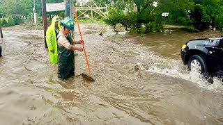 Street Flooding Nightmare Unclogging Drains to Save the Day [upl. by Atteyek446]