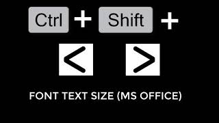 CTRL  SHIFT  LESS THAN  GREATER THAN FONT SIZE SHORTCUT KEYBOARDS [upl. by Dona]