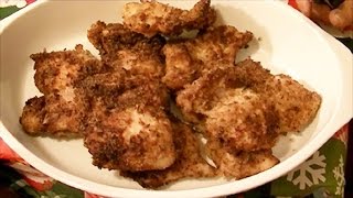 Using My NuWave Oven to Make Healthy Chicken Breaded With My Homemade Bread Crumbs [upl. by Noraha]