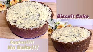 Chocolate Biscuit Cake Eggless No Bake Quick Dessert in 5 min [upl. by Andonis]