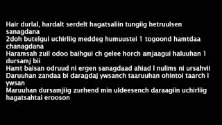 Hishigdalai Ft Zaya TaTaR and TG  Salj amjaagui hair quotUgteiquot Lyrics [upl. by Wallach]