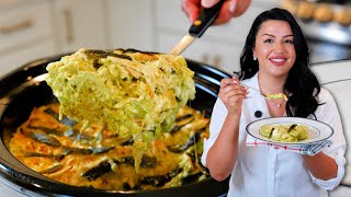 FAMOUS Baked Mexican Chicken and Rice Poblano Casserole Recipe in a Crockpot  Slow cooker [upl. by Ytissahc]