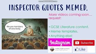 GCSE English Literature JB Priestleys An Inspector Calls 10 key quotes [upl. by King96]