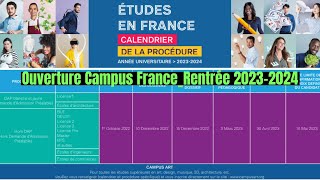 Ouverture de la procédure Campus France pour la rentrée 20232024 [upl. by Aihsetan958]