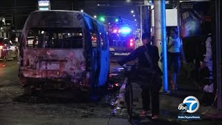 Tijuana other Mexican border cities hit by car fires blockades  ABC7 [upl. by Glover]