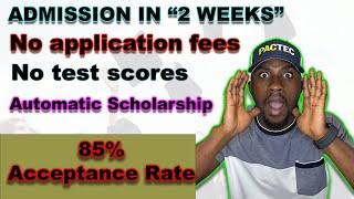 Admission in quot2 weeksquot plus Automatic Scholarship  Apply for free [upl. by Levesque]