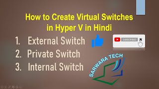 How to configure Virtual Switches in hyper v Practical in Hindi Part2 [upl. by Ramel486]