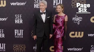 Harrison Ford and Calista Flockhart share rare PDA during Critics Choice Awards 2024 [upl. by Ozne38]