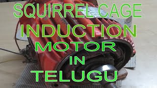 SQUIRREL CAGE INDUCTION MOTOR IN TELUGU [upl. by Arriaet]