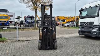 Forklift Jungheinrich EFG DF ac13 Triplemast Freelift Battery 2018 [upl. by Harrus]