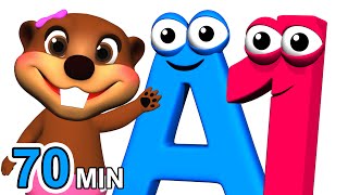 ABCs 123s  More  Alphabet Numbers Nursery Rhymes  Kids Learn 3D Cartoons by Busy amp Baby Beavers [upl. by Ettenot]