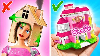 DIY Miniature Barbie House 🏠How to Build AMAZING Pink Barbie Dream House [upl. by Nerag383]