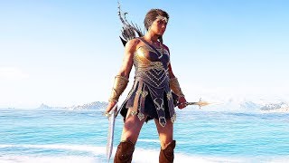 Assassins Creed Odyssey Amazon Outfit Legendary Pegasos Sword Combat amp Stealth Kills Gameplay [upl. by Madra]