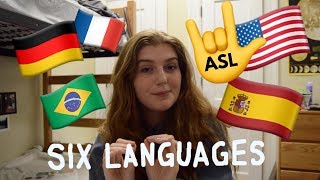 19YearOld Polyglot  Language Hopping Challenge Pt 2 🌎🇺🇸🇪🇸🇫🇷🇩🇪🇧🇷🤟 Elysse DaVega [upl. by Reider]