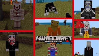 INCREÍBLE ADDON de CREEPYPASTAS para MINECRAFT BEDROCK 🙀  ADDONS de TERROR para MINECRAFT BEDROCK 👻 [upl. by Naylor133]