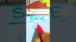 SAGE Name Logo Design trending art logo viral youtubeshorts shorts [upl. by Sassan82]