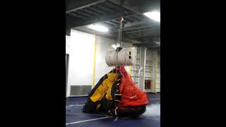 Davit launch liferaft training failure [upl. by Nuahc11]