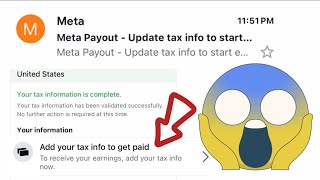 UPDATE YOUR TAX INFORMATION TO GET PAID META TAX INFOPAYOUT [upl. by Macknair]