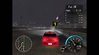 Need For Speed Underground 2  Airport Circuit Track 1  Nissan 240SX S13 [upl. by Lahtnero]