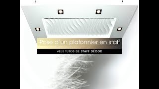 PLAFONNIER LED EN STAFF o POSE FACILE NOTRE TUTORIEL [upl. by Margaretta]