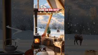 ❄️ Could you live in a yurt❄️ relaxshorts yurt snowfall alaska zenstory [upl. by Demetria]