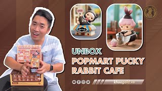 Unbox Pop Mart Chú Thỏ Pucky Rabbit Cafe  Full Set khoagold review arttoy blindbox [upl. by Sawyere]