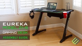 Eureka Z1S Gaming Desk Assembly Guide [upl. by Sulamith294]