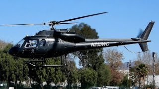 AS355 TwinStar Helicopter Engine Start Takeoff amp Landing Van Nuys Airport [upl. by Supat400]