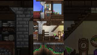 Quick Stairs Building Tips in Terraria terraria [upl. by Hnirt]