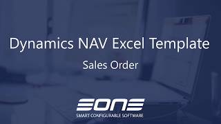 NAV Template Excel Integration  Sales Order [upl. by Avla270]