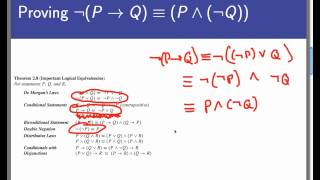 Logical equivalence without truth tables Screencast 224 [upl. by Acihsay]