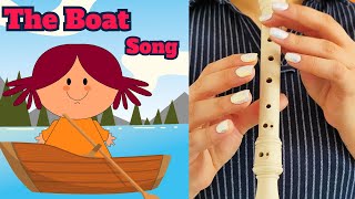 Easy Song for Recorder  The Boat Song recorder  With Note Sheet [upl. by Anelliw619]