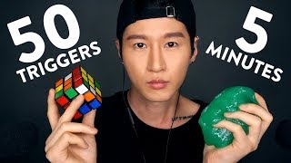 ASMR 50 TRIGGERS IN 5 MINUTES [upl. by Sualkin518]