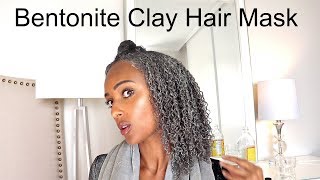 DIY Bentonite Clay Hair Mask to Clarify amp Define Curls  Low Porosity Natural Hair Tips [upl. by Akiemaj602]