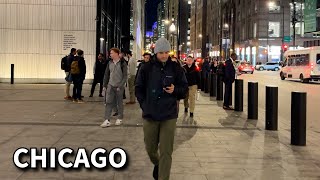 Evening in Chicago Walk ✨ Holidays Season on Tuesday  November 19 2024  4k Video City Sounds [upl. by Aidnama]